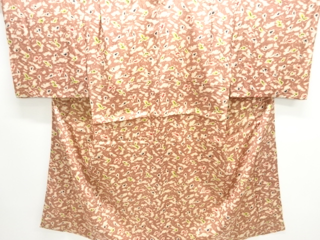JAPANESE KIMONO / ANTIQUE JUBAN / MON KINSHA / SILK / ABSTRACT